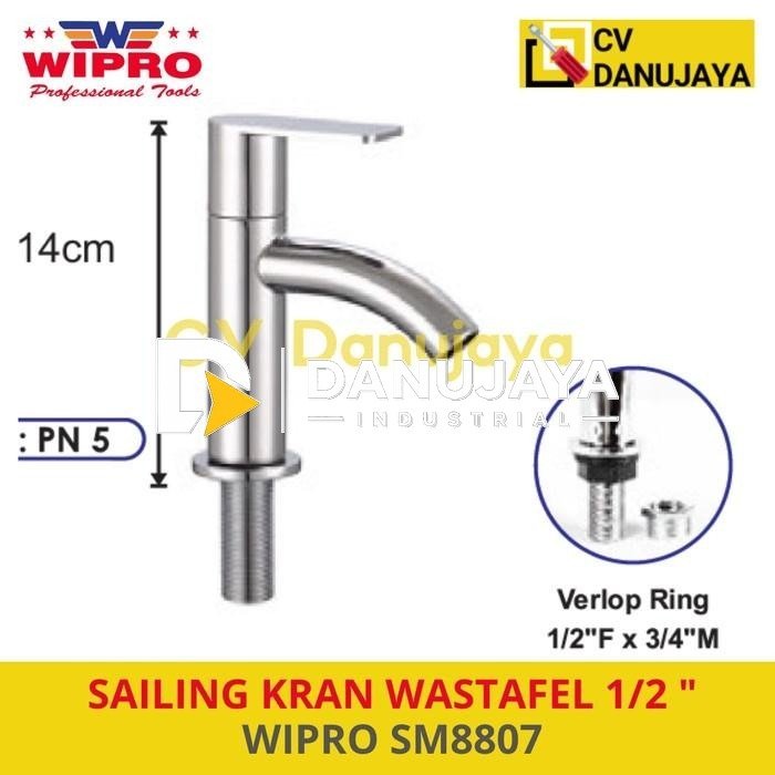 SAILING KRAN WASTAFEL 1/2" BASIN FAUCET SHORT KERAN AIR WIPRO SM8807