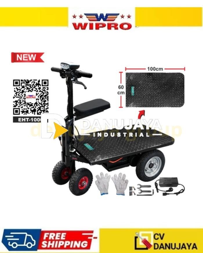 Electric Elektrik Trolley Troly With Seat Troli Listrik Dengan Tempat Duduk Kereta Dorong Duduk Wipro EHT 1000