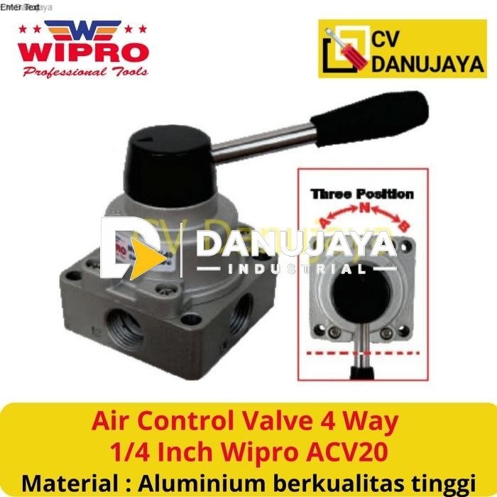 Alat Kontrol Angin Udara 4 Air Control Valve Way 1/4 Inch Wipro ACV20