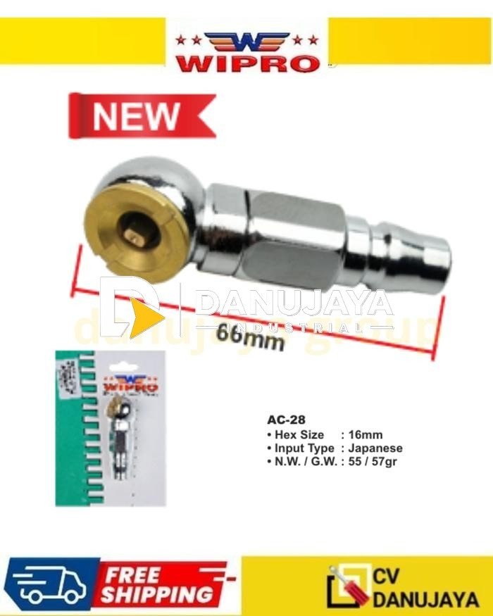 Air Chuck Model Keong Kepala Nozzle Konektor Pompa Wipro Ac-28