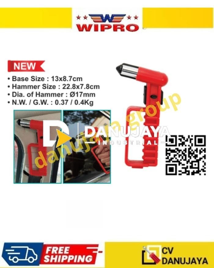 Palu Darurat Pemecah Kaca Mobil Truk Bus Car Emergency safety hammer Wipro SH 837