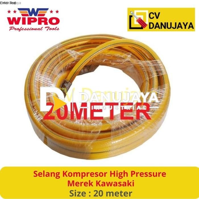 Selang Kompresor Compresor Compressor High Pressure Slang Merek Kawasaki Size 20 Meter