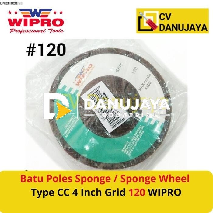 Batu Poles Sponge Sponge Wheel Type CC 4 Inch Grid 120 - 360 WIPRO