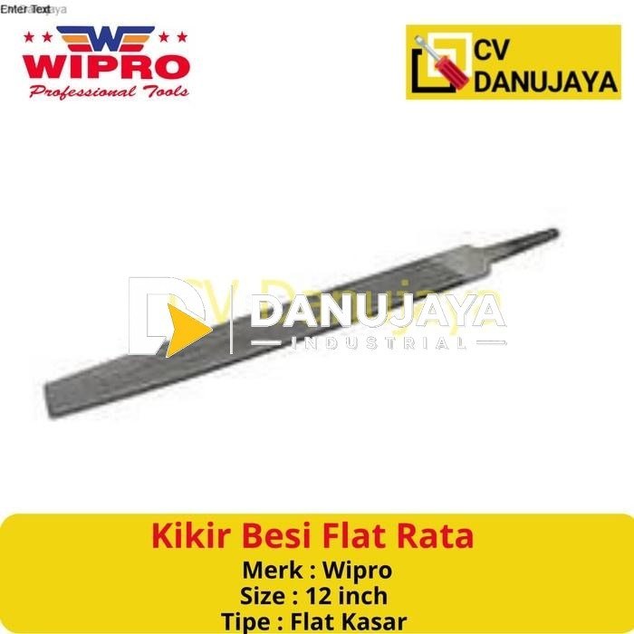 Kikir Besi Flat Rata Kasar Plat Blister Size 12 inch WIPRO