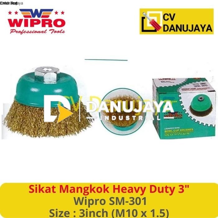 Sikat Mangkok Bulat Kawat Besi Heavy Duty Wipro Size 3inch WIPRO SM301