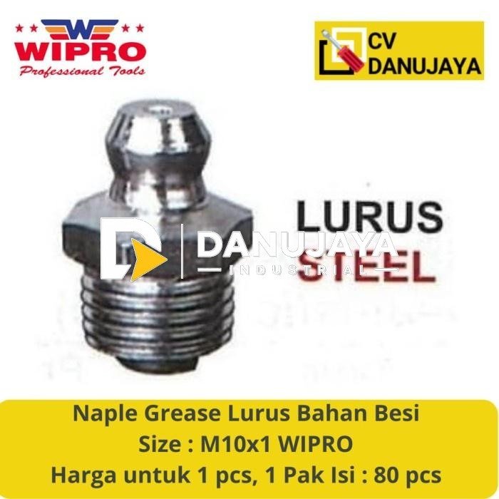 Naple Nipel Napple Napel Nepel Grease Oli Oil Grese Lurus Bahan Besi Size M10x1 M6x1 M8x1 WIPRO