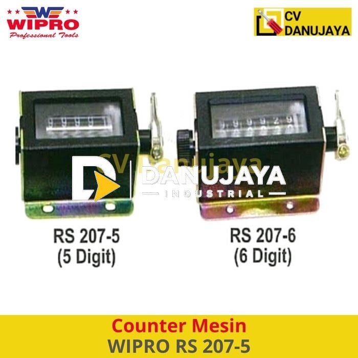 Alat Hitung Mesin Satuan Manual Counter Mesin 6 Digit Wipro RS 207-6