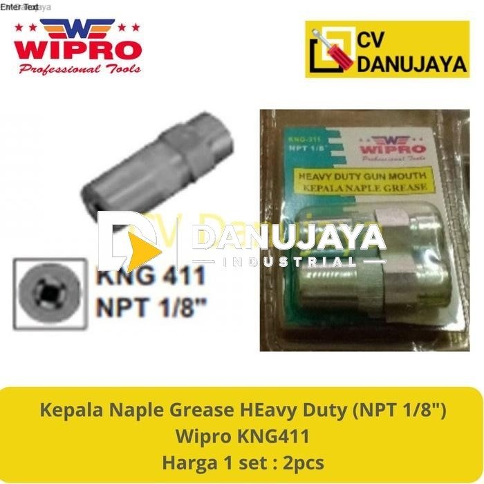 Kepala Nepel Naple Nipel head Naple Grease HEavy Duty (NPT 1/8") Wipro KNG411 KNG311 NGK-102