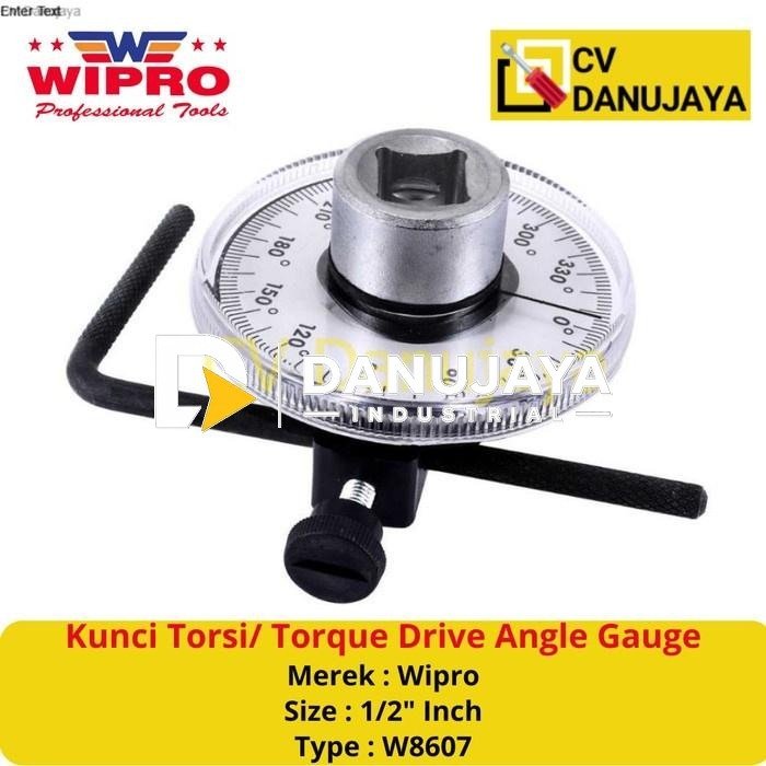 Kunci Shock Torsi Meter Torque Angle Gauge Alat Ukur Meter 1/2 Inch Wipro W8607