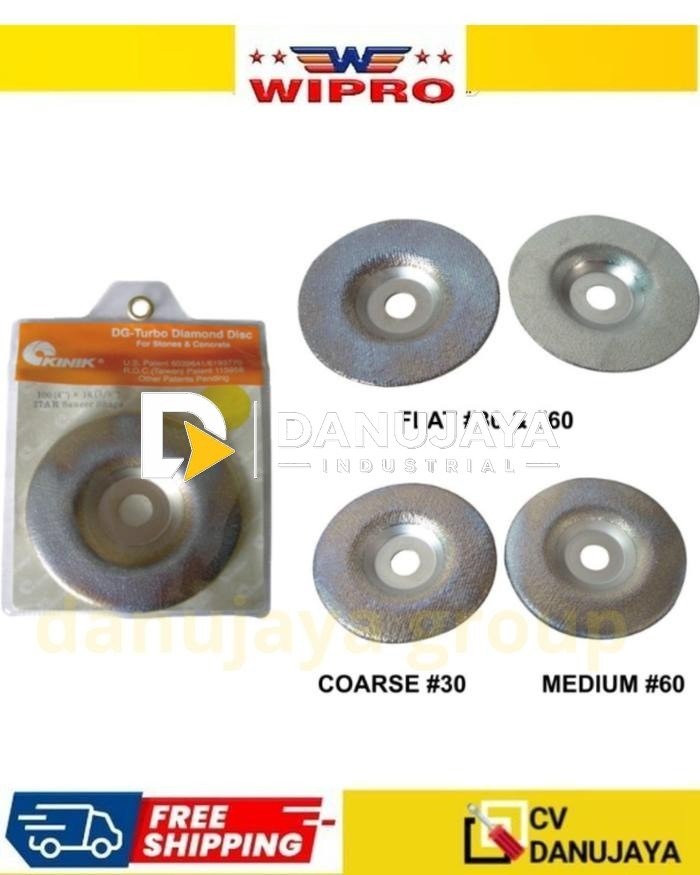 Kinik DG-Turbo Diamond Disc (Flat) m100x16 27AR 4D60DG Mata gerinda Mata potong keramik / granit kinik