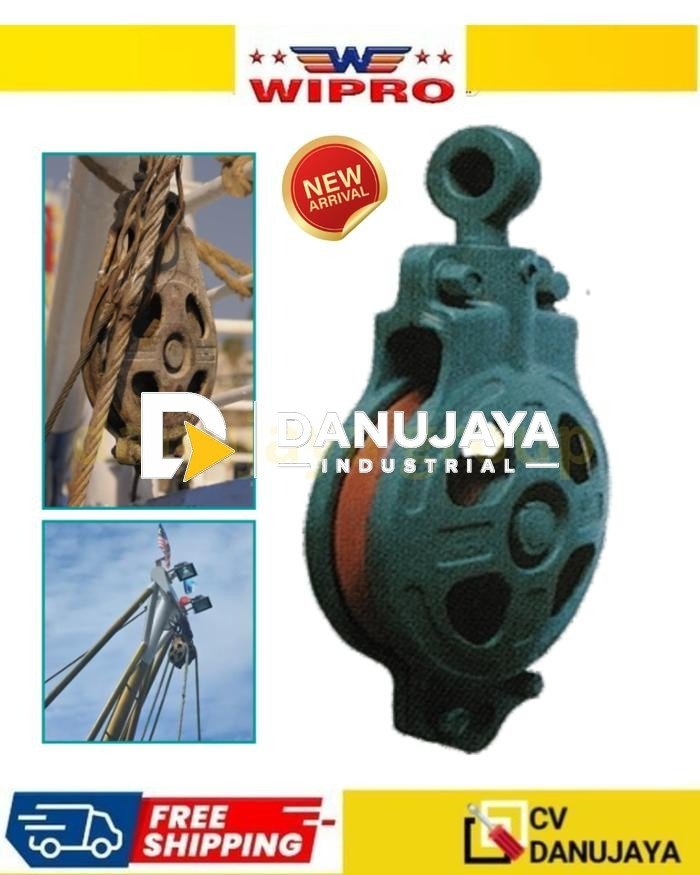 Katrol Kapal Laut Satu Roda Buka Samping  SINGLE WHEEL MARINE SNATCH BLOCK Snatch Pulley WIPEO SWM