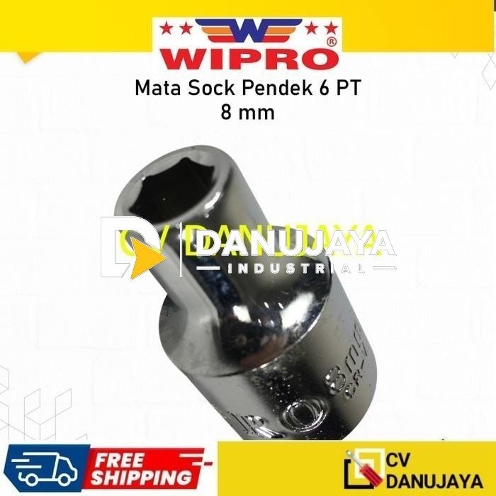 Mata Kunci Kunci Sock Shock Soket Socket Sok Wipro 1/2" Inch x 8mm CRV chrome vanadium steel