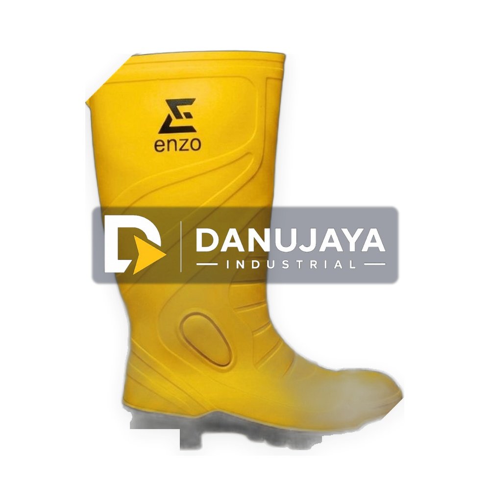 ENZO Sepatu Safety Pvc Boots Ujung Besi Kuning