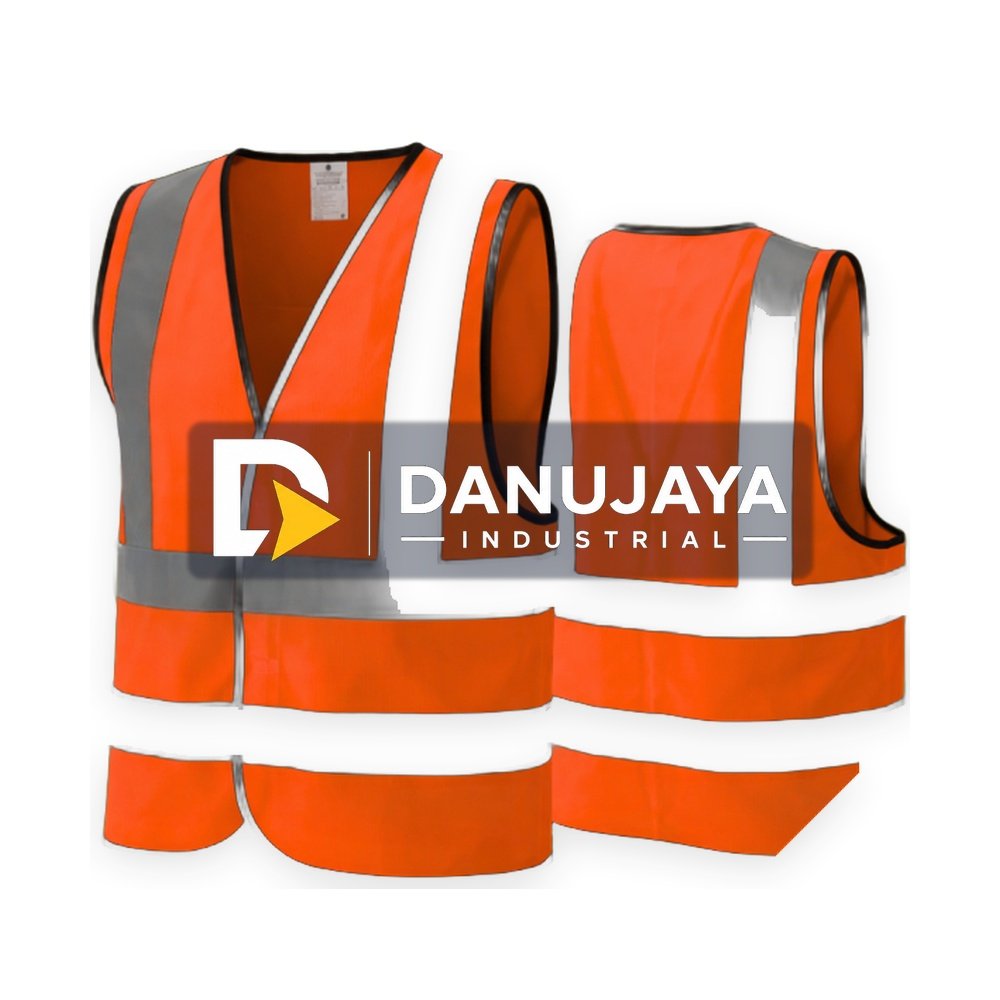 Rompi Proyek Jaring 4 Garis Basic Orange GOSAVE
