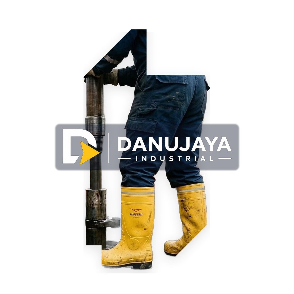 Sepatu Safety PVC Proyek Tambang Cheetah Rubber Boots 9202K