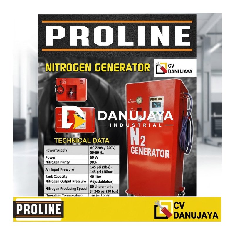 Mesin Alat Isi Angin Nitrogen Pompa Generator Ban Mobil Motor PROLINE
