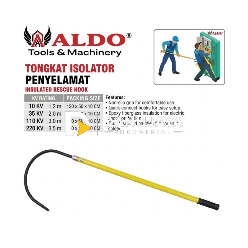 TONGKAT ISOLATOR PENYELAMAT / INSULATED RESCUE HOOK / TONGKAT SAFETY PENYELAMAT ISOLATOR / TONGKAT SAFETY ISOLATOR